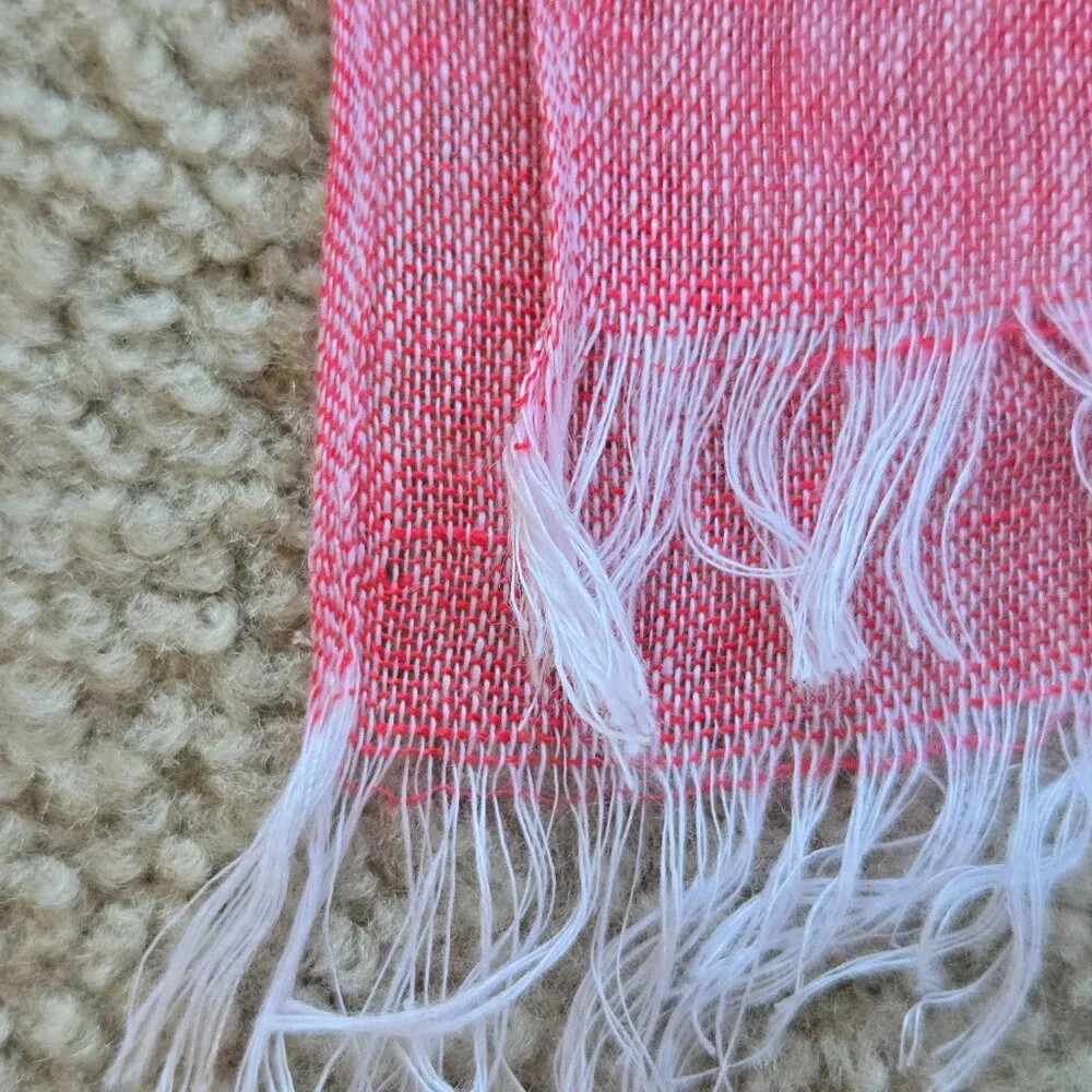 NWOT Puro Lino Italian Linen Scarf Pink - Picture 4 of 7